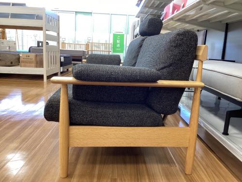 柏木工 (カシワモッコウ) シガーロ 2人掛けソファー ヘッドレスト・アームクッション付