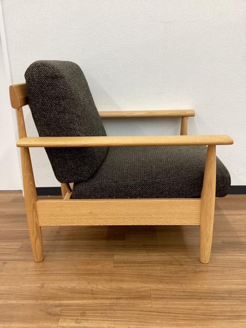 柏木工 (カシワモッコウ) シガーロ 1人掛けソファ ナチュラル×ブラウン