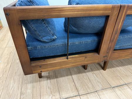 【toast mania 】unico  / ベンチ UNICO (ウニコ) L字ダイニングベンチ2点セット ブラウン/インディゴ