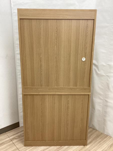 無印良品 (ムジルシリョウヒン) レンジボード ナチュラル 2枚扉/ワゴン 