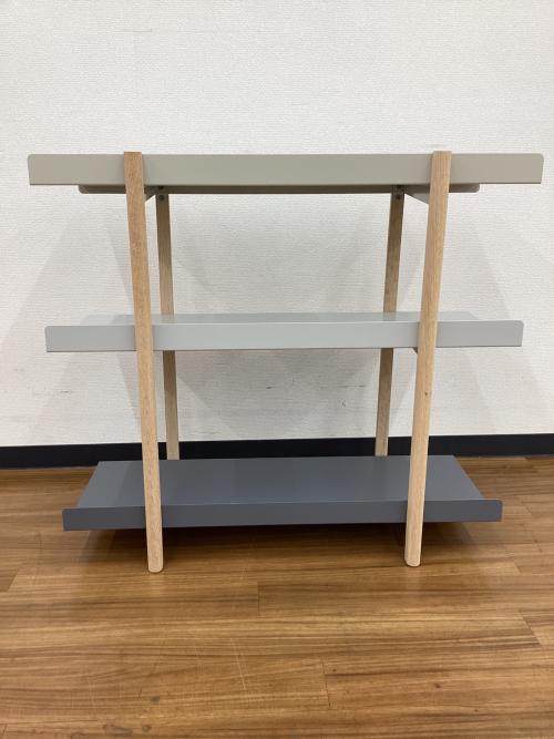 duende (デュエンデ) オープンシェルフ 3段 Marge Shelf 3 幅80㎝ 芦沢 啓治 / Ashizawa Keiji グレー スチール×オーク材
