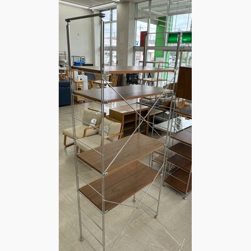 無印良品 (ムジルシリョウヒン) ユニットシェルフ ブラウン 4段/つっぱりパーツ付 ウォールナット材 84cm