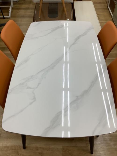 アーバン通商 (アーバンツウショウ) セラミックダイニング5点セット ホワイト×オレンジ 5点セット