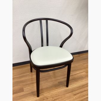 秋田木工 (アキタモッコウ) ダイニングチェアー ブラック　ブナ材　ソフトレザー No.503