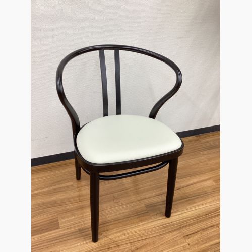 秋田木工 (アキタモッコウ) ダイニングチェアー ブラック　ブナ材　ソフトレザー No.503