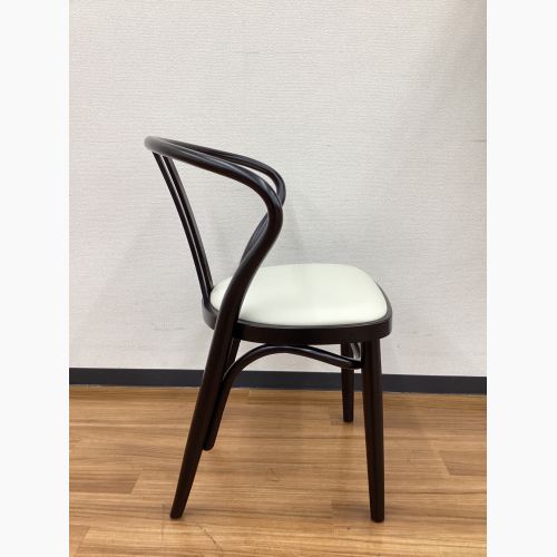 秋田木工 (アキタモッコウ) ダイニングチェアー ブラック　ブナ材　ソフトレザー No.503