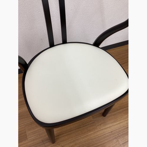 秋田木工 (アキタモッコウ) ダイニングチェアー ブラック　ブナ材　ソフトレザー No.503