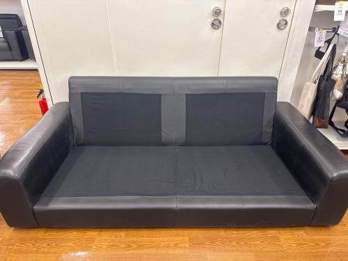 KEYUCA (ケユカ) 2人掛けソファー ブラック 総革