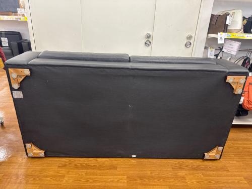 KEYUCA (ケユカ) 2人掛けソファー ブラック 総革