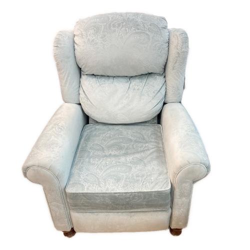 リクライニングチェアー ブルー ファブリック