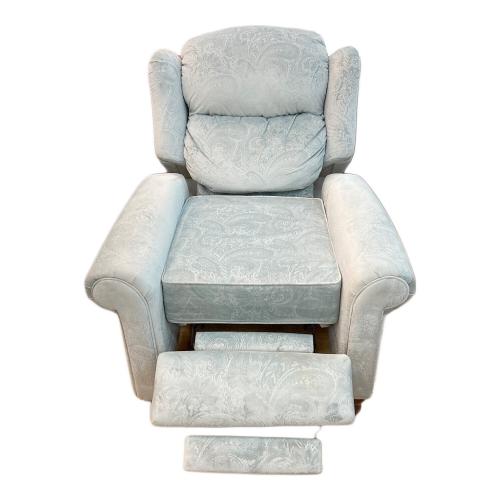 リクライニングチェアー ブルー ファブリック