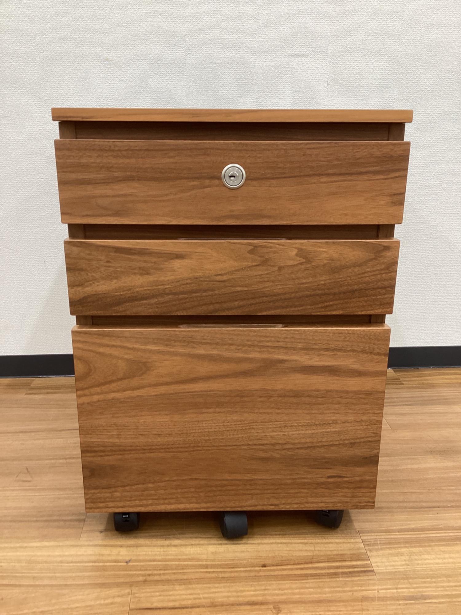 MasterWal (マスターウォール) 袖机 鍵付 VEGET DESK DRAWERS 3段