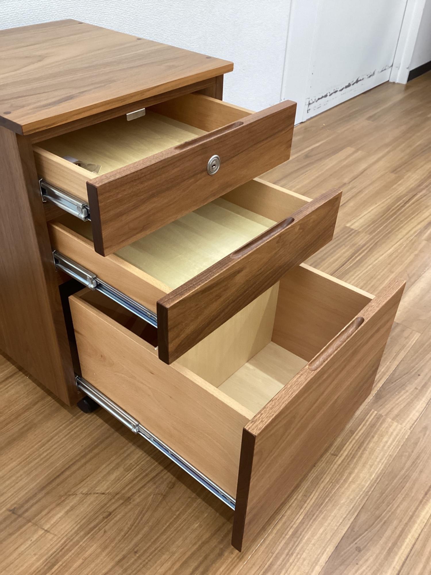 MasterWal (マスターウォール) 袖机 鍵付 VEGET DESK DRAWERS 3段