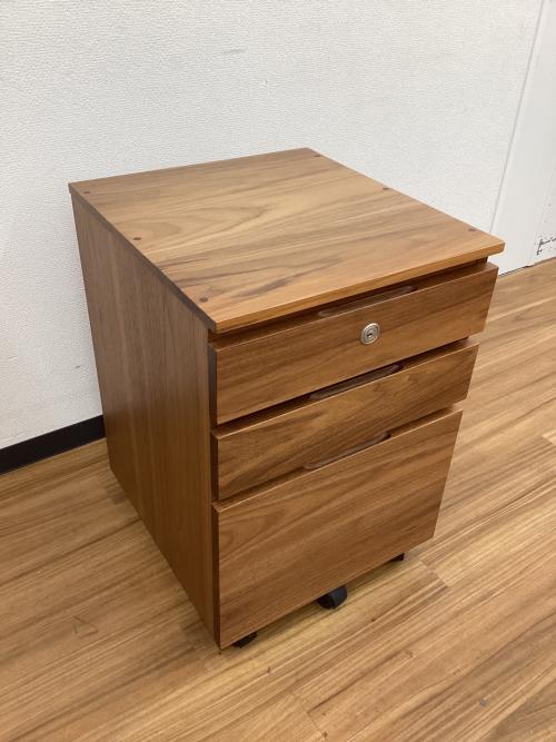 MasterWal (マスターウォール) 袖机  鍵付 VEGET DESK DRAWERS 3段 ウォールナット