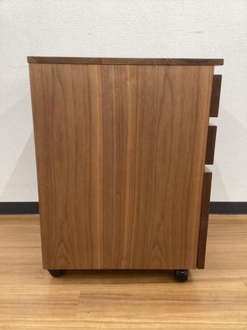 MasterWal (マスターウォール) 袖机  鍵付 VEGET DESK DRAWERS 3段 ウォールナット