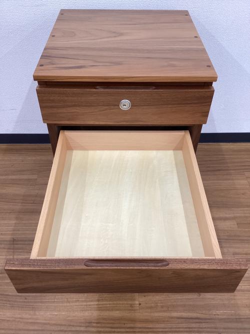 MasterWal (マスターウォール) 袖机  鍵付 VEGET DESK DRAWERS 3段 ウォールナット