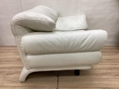 Poltromec (ポルトロメック) 1人掛けソファー ホワイト 総革 ジェミニ