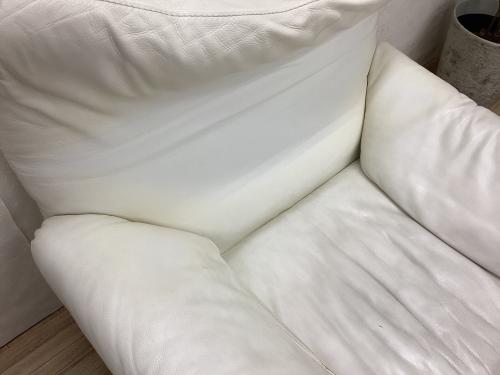 Poltromec (ポルトロメック) 1人掛けソファー ホワイト 総革 ジェミニ