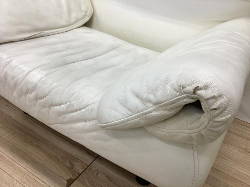 Poltromec (ポルトロメック) 1人掛けソファー ホワイト 総革 ジェミニ