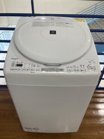 SHARP (シャープ) 縦型洗濯乾燥機 8.0kg ES-TX8H 2024年製 クリーニング済