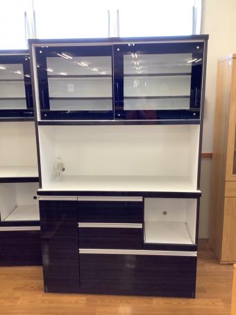 関家具 (セキカグ) レンジボード ブラック ミルコⅡ 幅120㎝