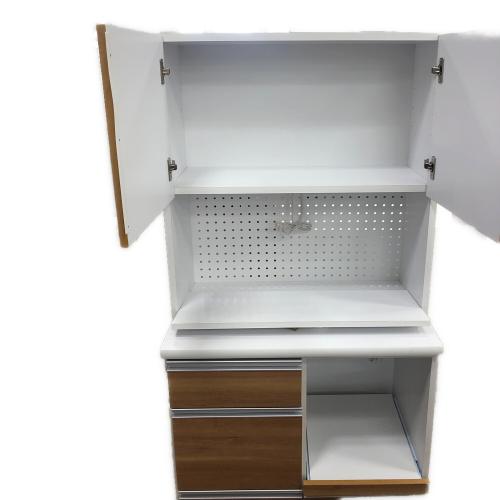 関家具 (セキカグ) 食器棚 ナチュラル ホワイト 幅80㎝