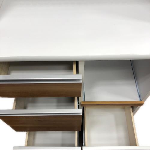 関家具 (セキカグ) 食器棚 ナチュラル ホワイト 幅80㎝