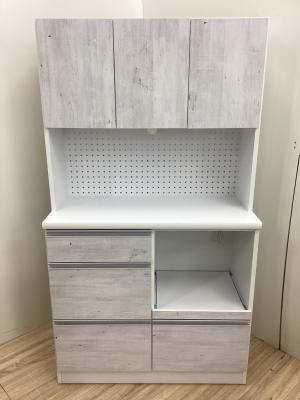 関家具 (セキカグ) 食器棚 ホワイト ホワイト 幅100㎝