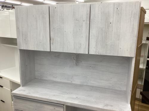 三友ファニチャー (サントモ) 食器棚 ホワイト 上下分割式 ピュアⅡ 幅120㎝