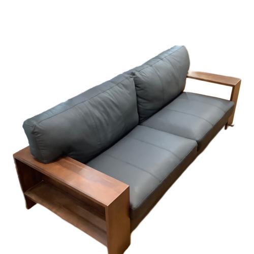 2人掛けソファー ブラック×ブラウン