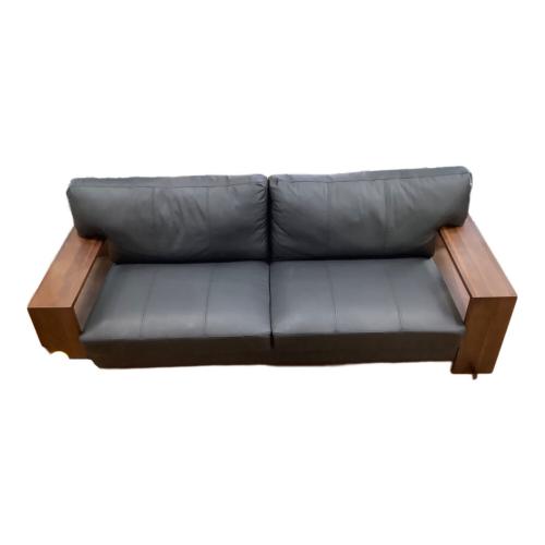 2人掛けソファー ブラック×ブラウン