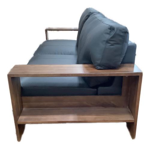 2人掛けソファー ブラック×ブラウン