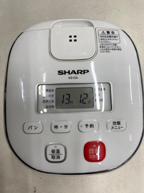 SHARP (シャープ) マイコン炊飯ジャー KS-C5L-W 2018年製 3合(0.54L)