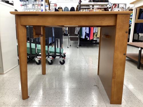 コスパクリエーション ダイニングテーブル 収納ラック付 伸縮ダイニング 北欧ヴィンテージテイスト