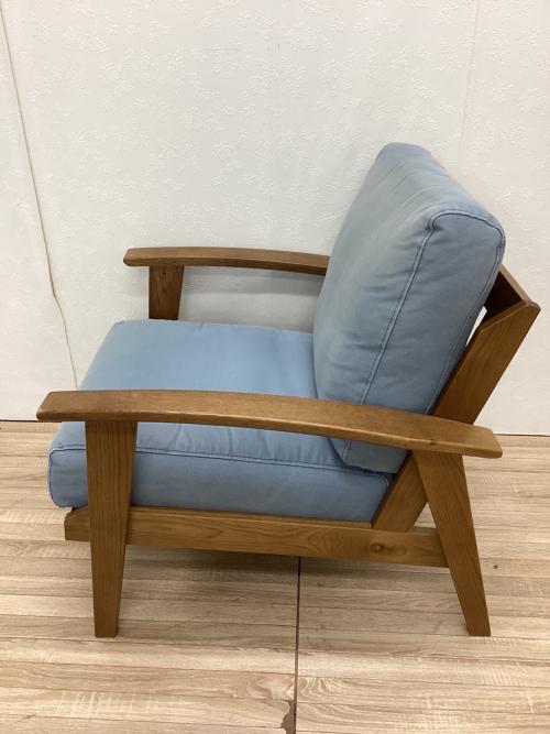 DOORS LIVING PRODUCTS (ドアーズリビングプロダクツ) 1人掛けソファー ブルー　オーク材 Bothy Canvas Sofa 1P 幅:約73㎝
