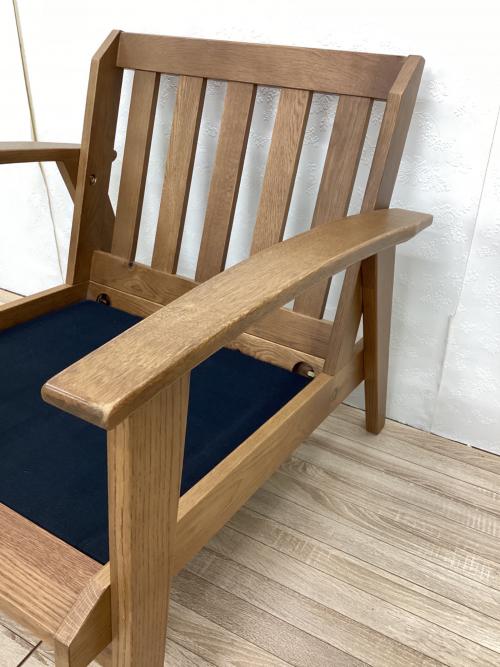 DOORS LIVING PRODUCTS (ドアーズリビングプロダクツ) 1人掛けソファー ブルー　オーク材 Bothy Canvas Sofa 1P 幅:約73㎝