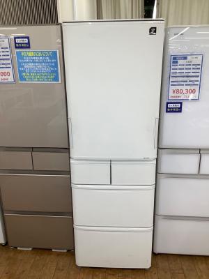 SHARP (シャープ) 5ドア冷蔵庫 SJ-X418K-W 2023年製 自氷付き 412L