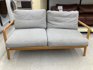 KEYUCA (ケユカ) 2.5人掛けソファー 幅:約150㎝ ナチュラル×グレー LIFⅡ