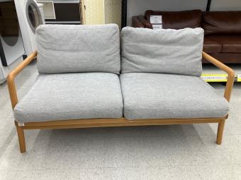 KEYUCA (ケユカ) 2.5人掛けソファー 幅:約150㎝ ナチュラル×グレー LIFⅡ