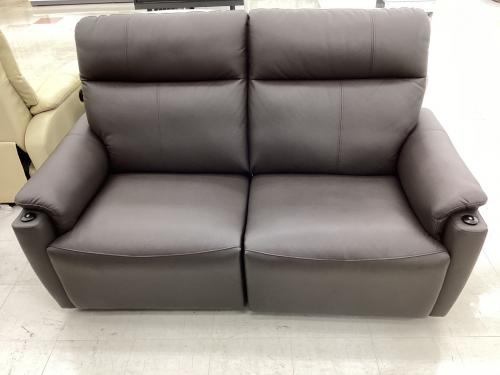 YAMADA (ヤマダオリジナル) 2人掛け電動リクライニングソファー ブラウン 2人掛け YES140006 半革