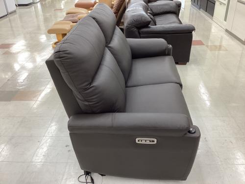 YAMADA (ヤマダオリジナル) 2人掛け電動リクライニングソファー ブラウン 2人掛け YES140006 半革