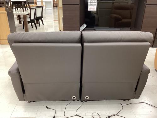 YAMADA (ヤマダオリジナル) 2人掛け電動リクライニングソファー ブラウン 2人掛け YES140006 半革