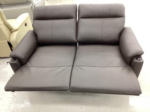 YAMADA (ヤマダオリジナル) 2人掛け電動リクライニングソファー ブラウン 2人掛け YES140006 半革