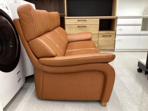 karimoku (カリモク) 2人掛けソファー キャメル 総革