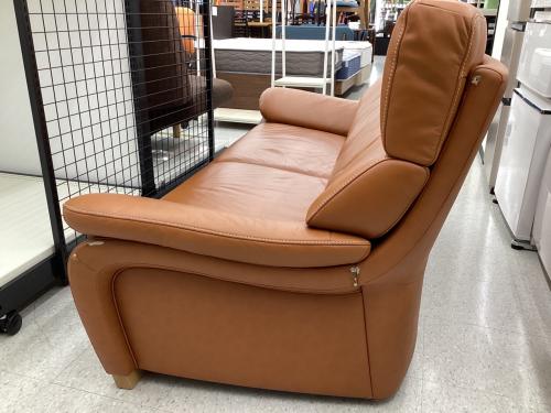 karimoku (カリモク) 2人掛けソファー キャメル 総革