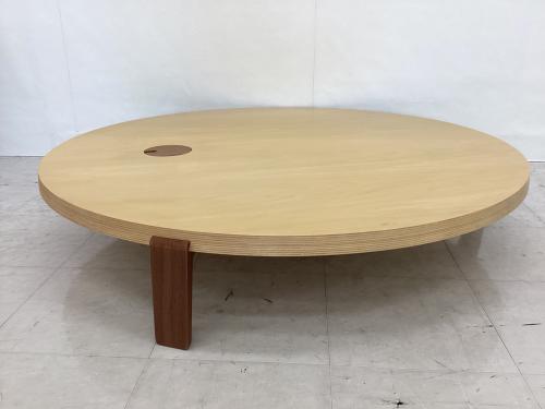 日進木工 (ニッシンモッコウ) センターテーブル ナチュラル ラウンド FKT-715 木製 KO-DAI 小泉誠