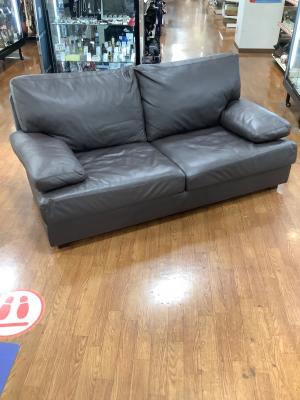 HUKLA (フクラ) 2人掛けソファー ダークブラウン 総革