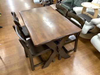 karimoku (カリモク) ダイニング5点セット ブラウン RUSTIC