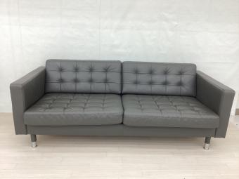 IKEA (イケア) 3人掛けソファー グレー 合皮 ランズクローナ