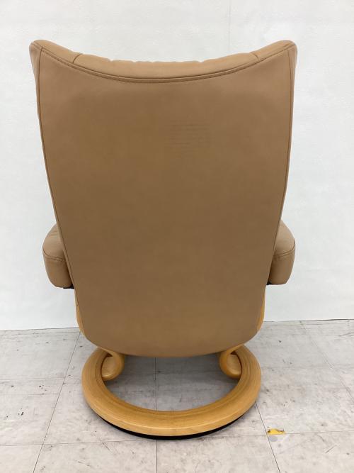 Ekornes (エコーネス) リクライニングチェアー キャメル Sサイズ クラシック  オットマン付 レザー Stressless Wing